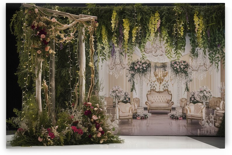 Wedding backdrop aesthetic flower decoration indo by Ionela Mocanu