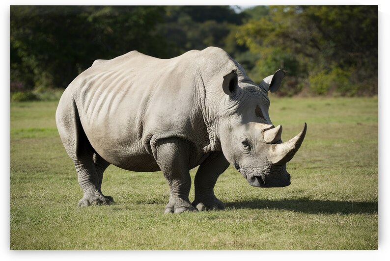 large rhino in the park 2 by Valentin Catargiu