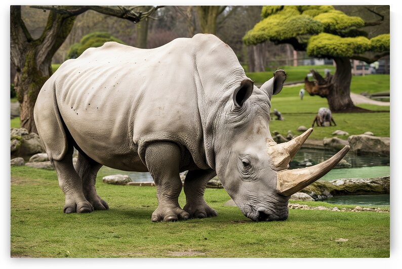 large rhino in the park 3 by Valentin Catargiu