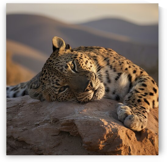 persian leopard sleeping 7 by Valentin Catargiu