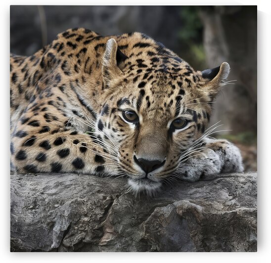 persian leopard sleeping 11 by Valentin Catargiu