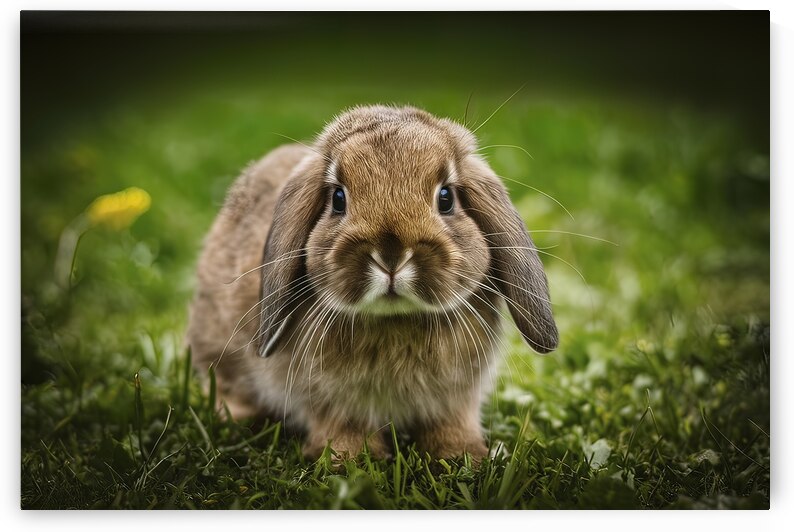 Brown baby rabbit portrait on white background 2. by Dumitru Vaetus