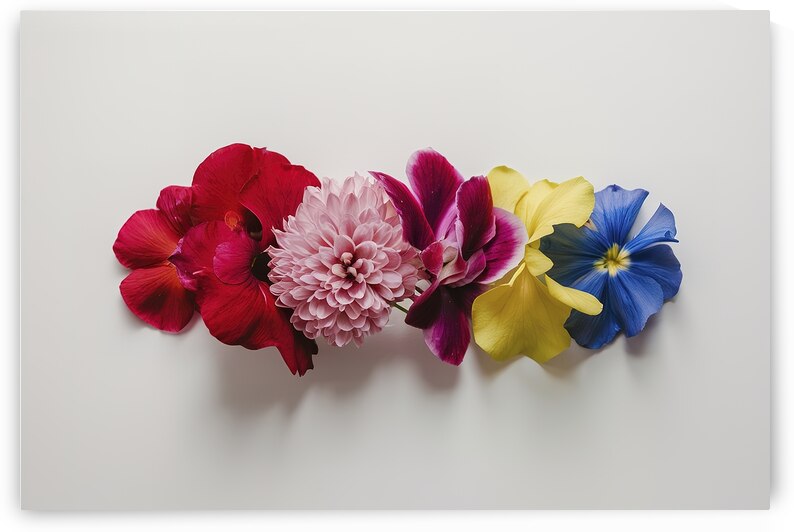 Various flowers on white 3 by Anghel Viorel