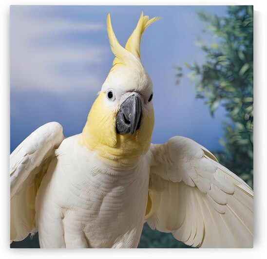 Close up of Sulphur crested Cockatoo 1 by Anghel Viorel