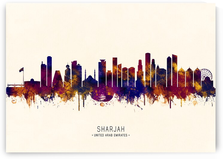 Sharjah UAE Skyline by Towseef Dar