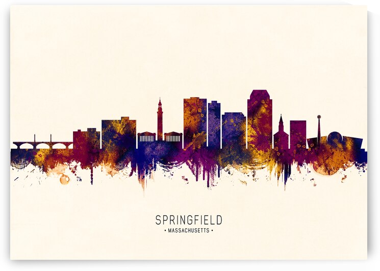 Springfield Massachusetts Skyline by Towseef Dar