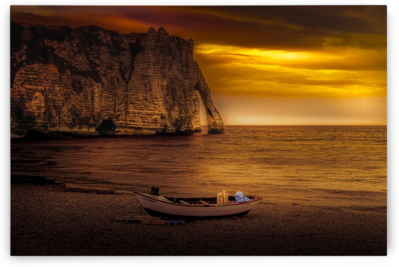 Normandy Etretat Cliffs at Sunset by Norma Brandsberg Photography
