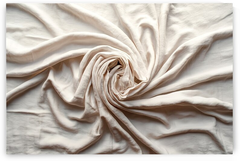 Abstract white elegant aesthetic linen cotton tex by Mirela Poiana