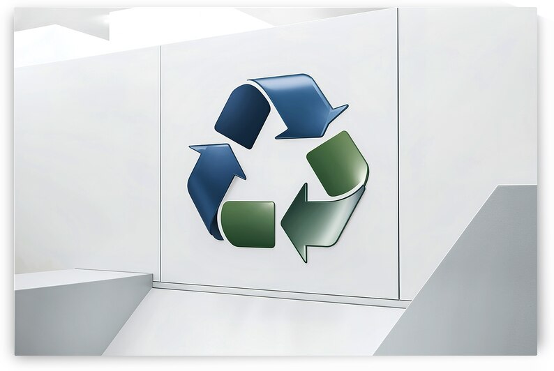 A recycling symbol prominently displayed in the c 1722837445.341 by Mirela Poiana