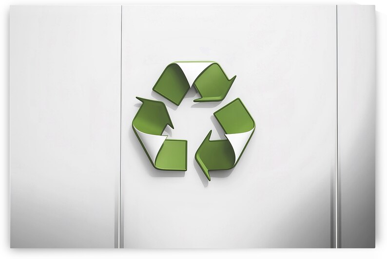 A recycling symbol prominently displayed in the c by Mirela Poiana