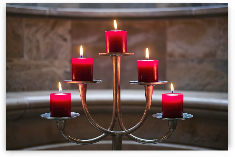 A captivating photograph of a metallic candle hol by Mariana Tirca