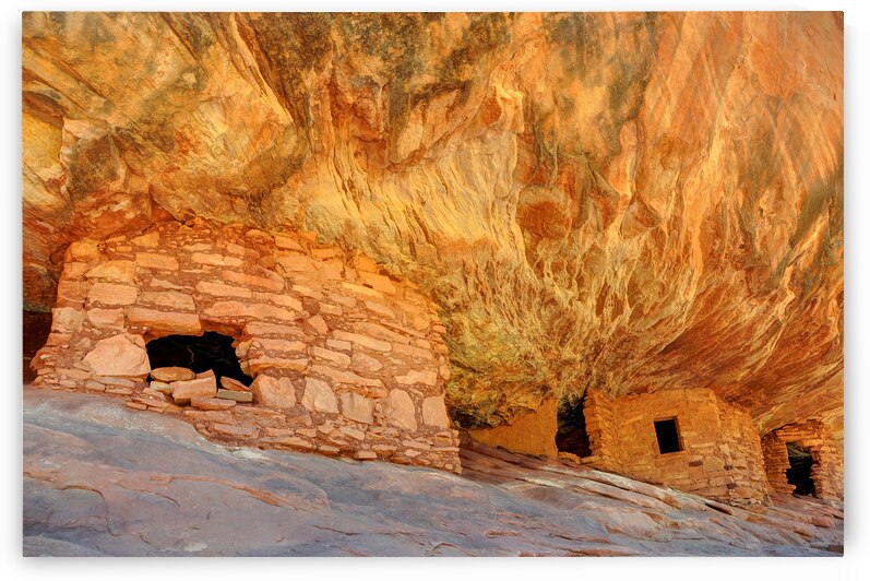House on Fire Anasazi Indian Ruins - Utah by Gary Whitton