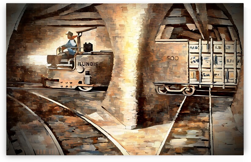 vintage chicago l train art by Row One Brand