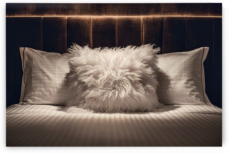 A luxurious hotel room with a plush and inviting by Mitica Mihaila