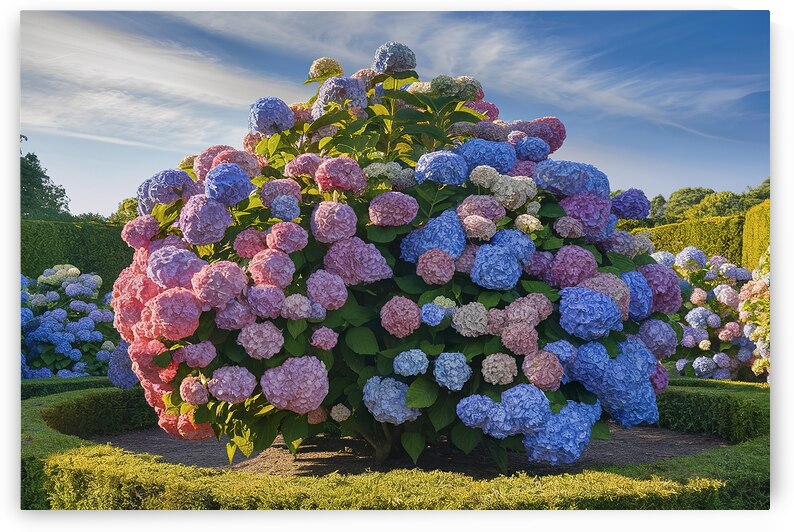 Hydrangea bush densely covered with large pink bl 1723015149.1081 by Marius Tomus