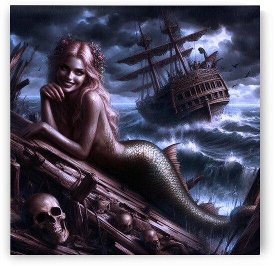 Mermaid Shipwrecked  by One Simple Gallery