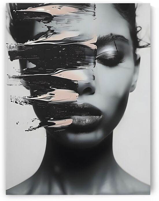 ABSTRACT FACE ART  13 by Online Arts