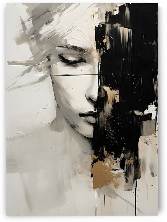 ABSTRACT FACE ART  14 by Online Arts