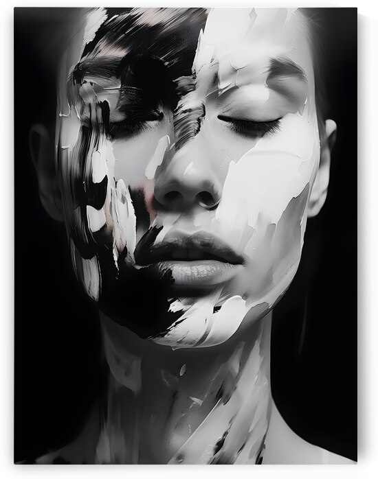 ABSTRACT FACE ART  19 by Online Arts