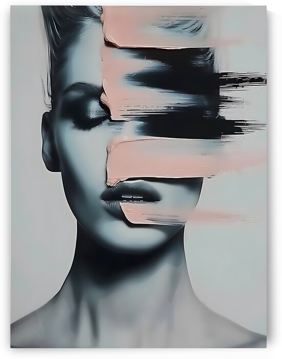 ABSTRACT FACE ART  21 by Online Arts