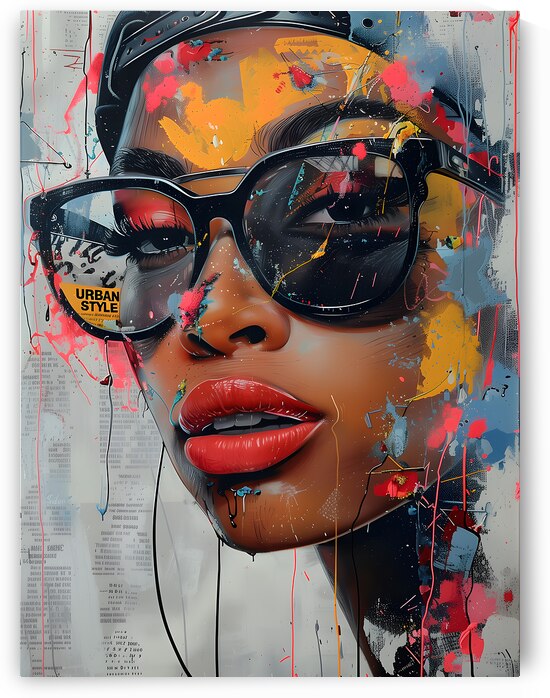 ABSTRACT FACE ART  22 by Online Arts