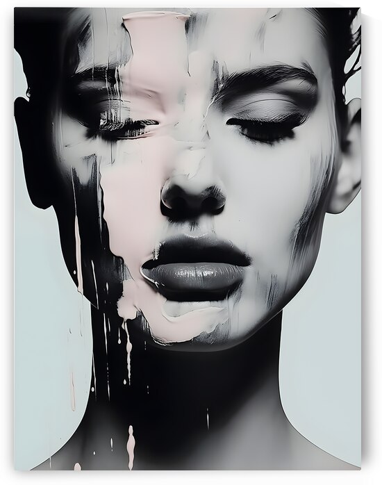 ABSTRACT FACE ART  23 by Online Arts