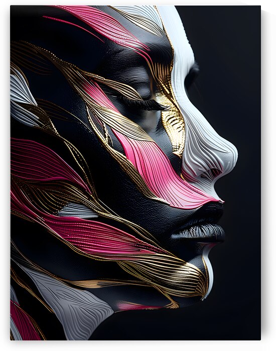 ABSTRACT FACE ART  25 by Online Arts