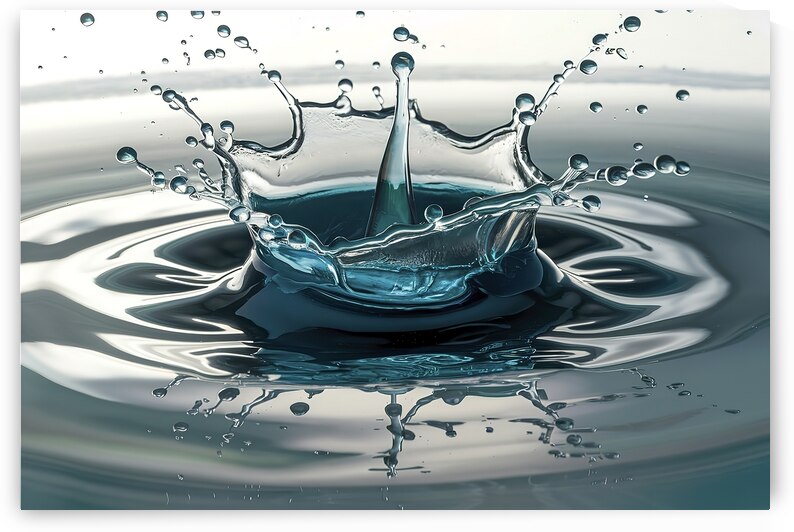 A stunning high angle shot of liquid drops splash by Mitica Mihaila