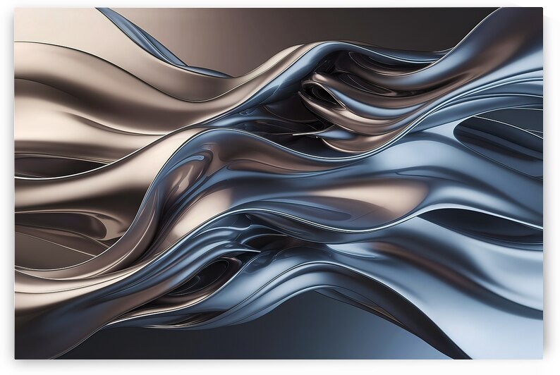 A stunning 3D visual with a gradient silver fluid by Mitica Mihaila