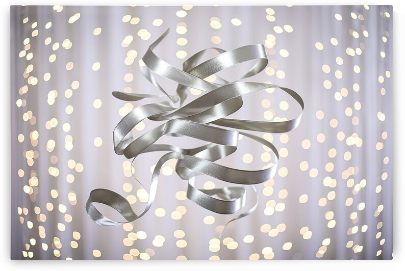 a delicate silver ribbon or streamer elegantly sw by Mitica Mihaila