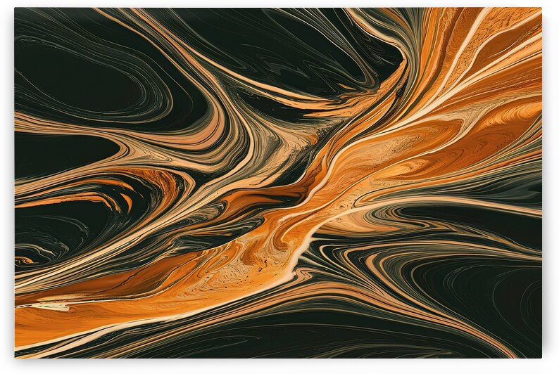 a deep black background with intricate golden and by Mitica Mihaila