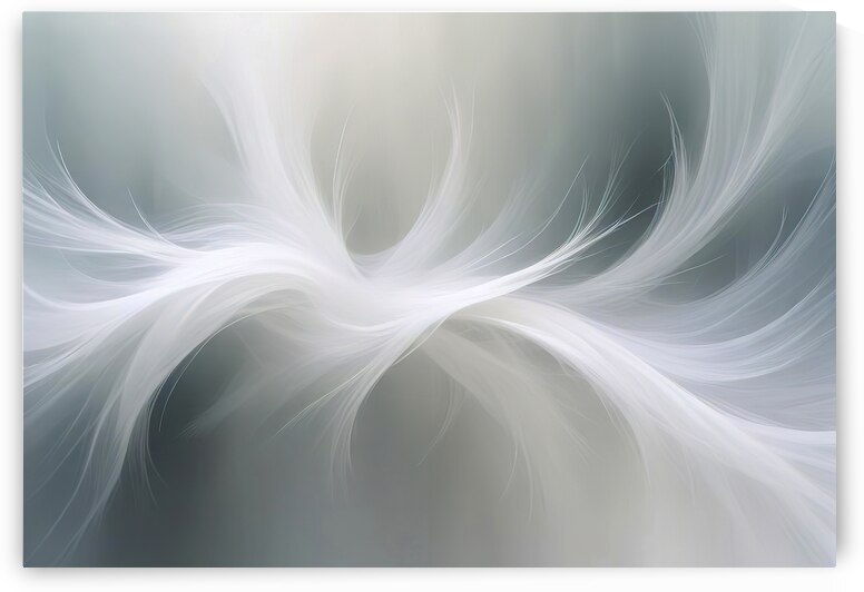 abstract painting featuring delicate swirling sha by Mitica Mihaila