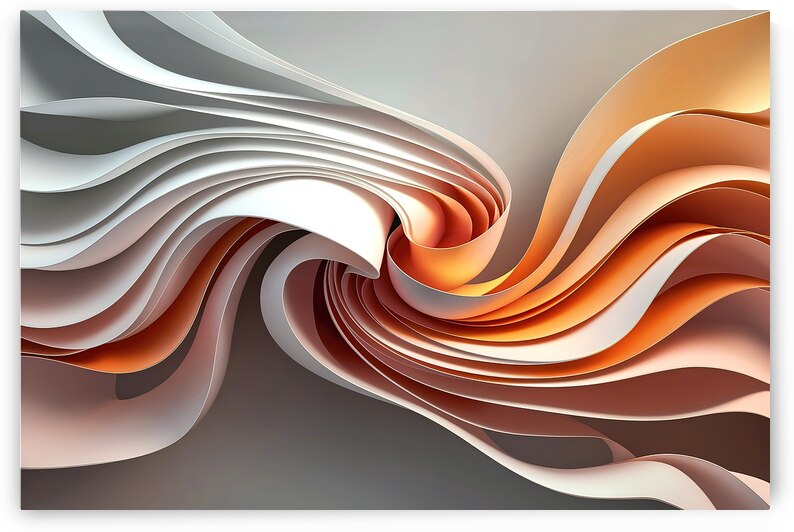 fluid pattern of intertwining ribbons or streams by Mitica Mihaila