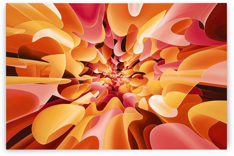 A vibrant and dynamic abstract painting featuring by Mitica Mihaila