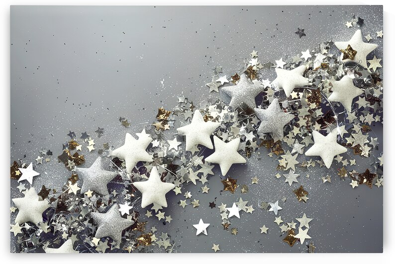 white and silver star shaped decorations 1 by Mitica Mihaila