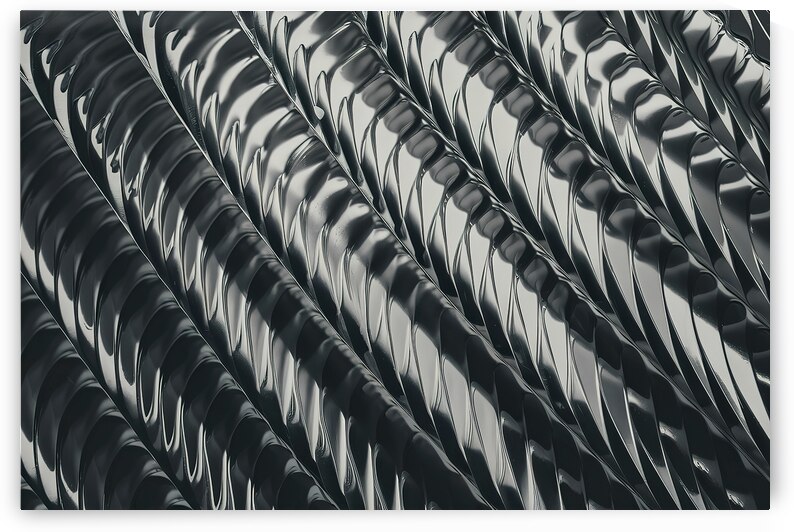 An exquisite close up photograph of a metallic or by Mitica Mihaila