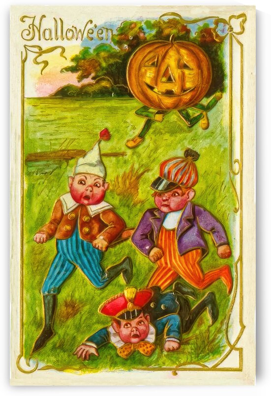 A vintage halloween greetings card by Steve Painter