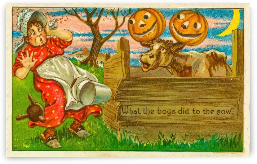 A vintage halloween greetings card by Steve Painter