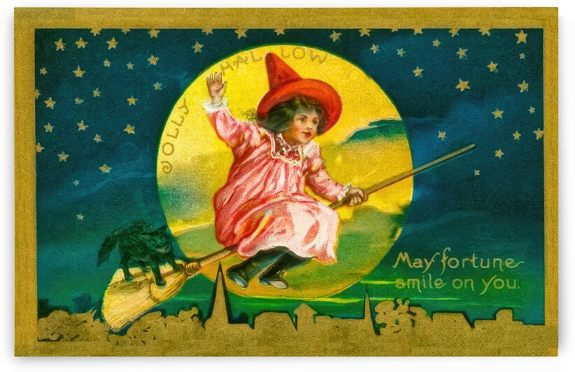 A vintage halloween greetings card by Steve Painter