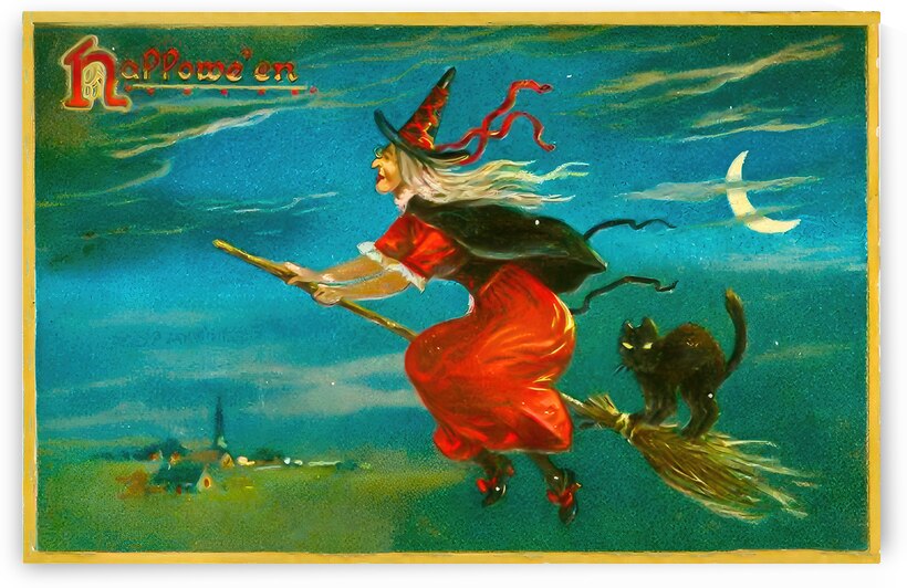 A vintage halloween greetings card by Steve Painter