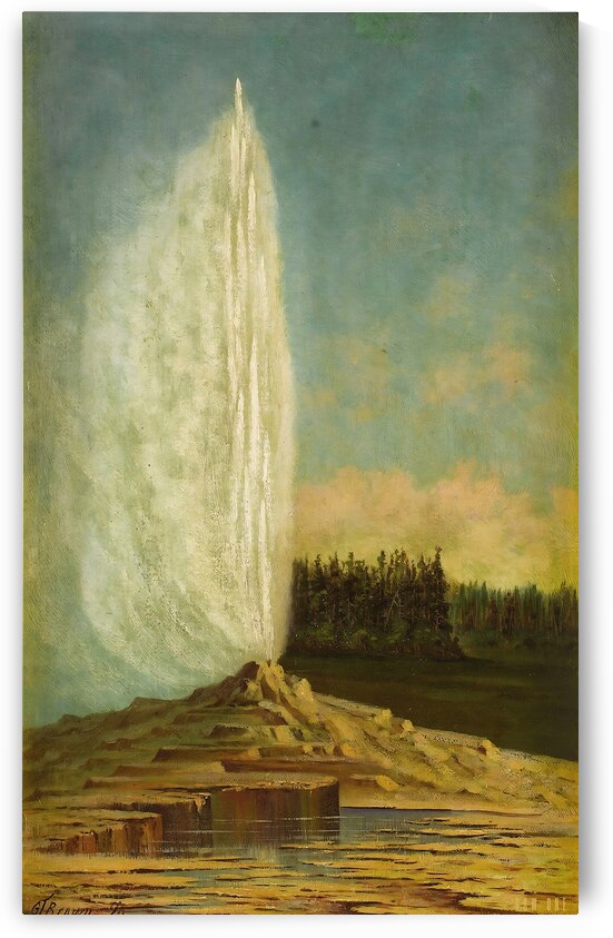 1890 Yellowstone Geyser by Grafton Tyler Brown  by Row One Brand