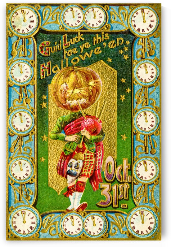 vintage halloween greetings card  by Steve Painter