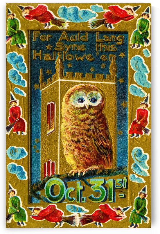 vintage halloween greetings card by Steve Painter