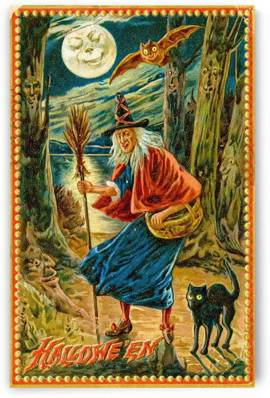 vintage halloween greetings card by Steve Painter