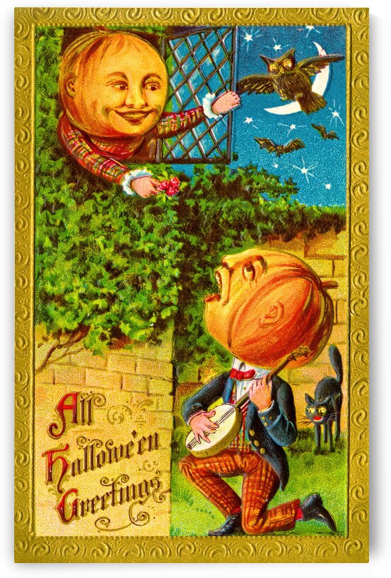  vintage halloween greetings card by Steve Painter
