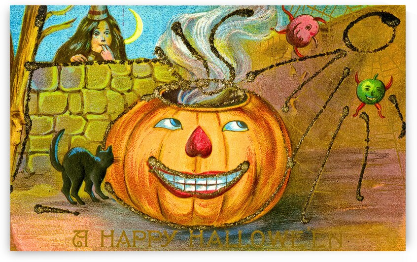 vintage halloween greetings card by Steve Painter