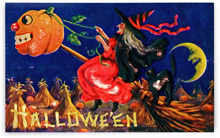 vintage halloween greetings card by Steve Painter