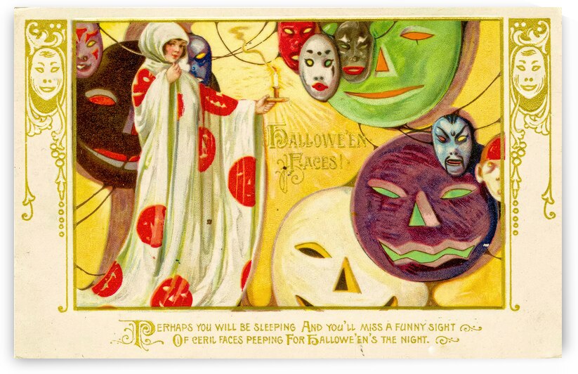 vintage halloween greetings card by Steve Painter