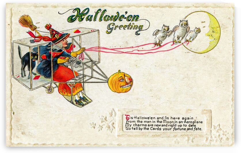 vintage halloween greetings card by Steve Painter
