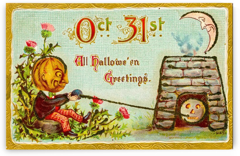 vintage halloween greetings card by Steve Painter
